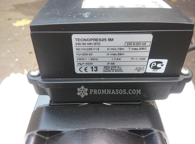 Máy bơm nước trục ngang tự động Espa Tecnopres 25 5M (1.1 kw) - Ảnh 3