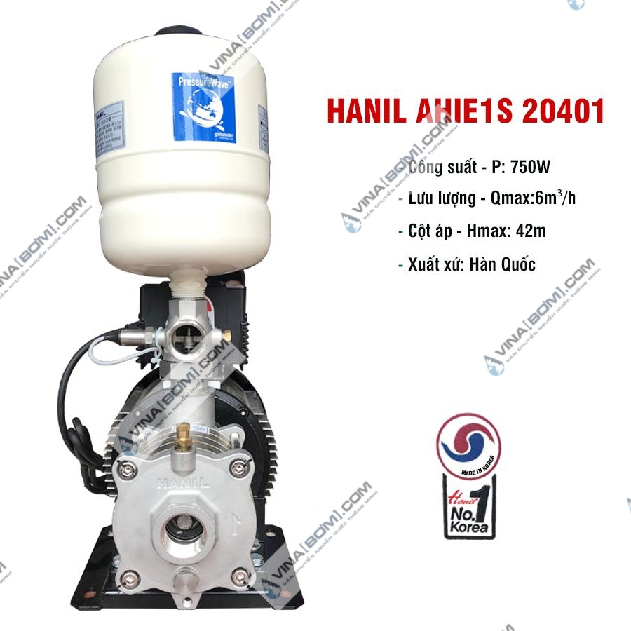 Máy bơm tăng áp biến tần Hanil AHIE1S-20401-2T (0.75 kw) - Ảnh 4